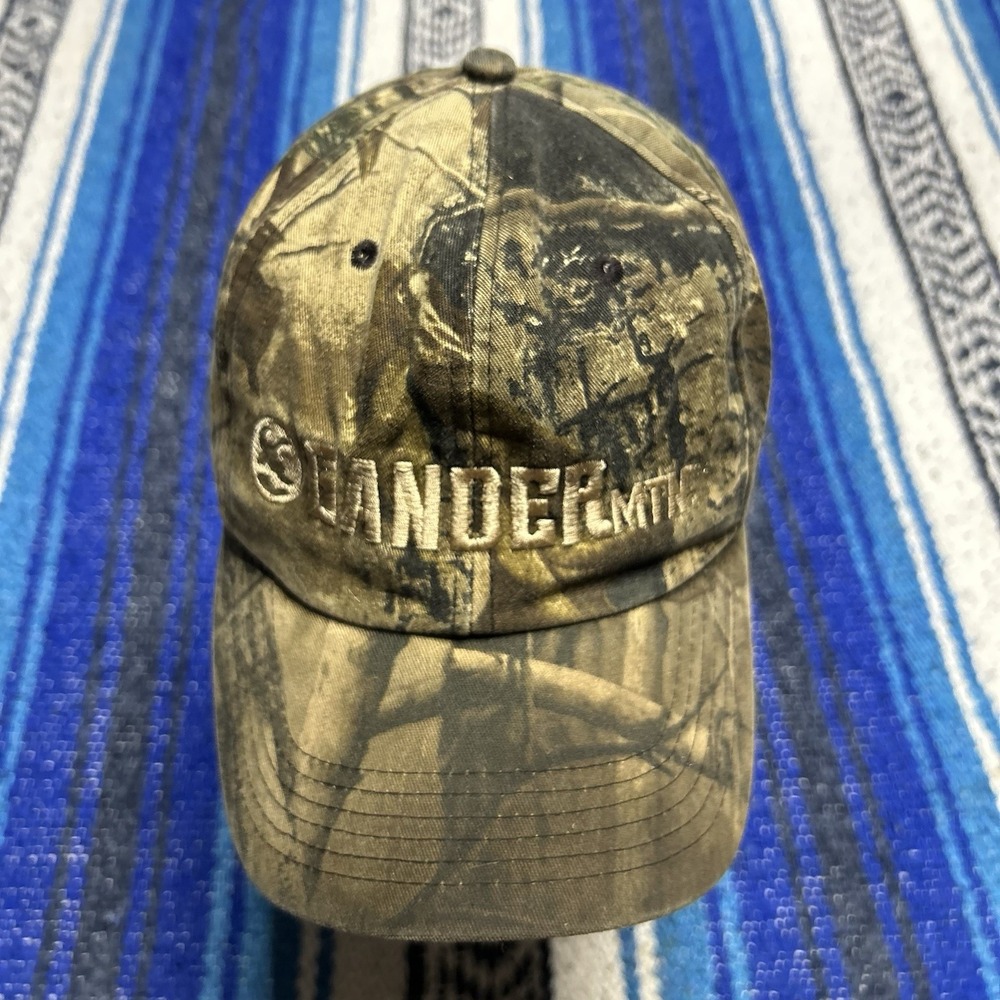 Gander Mountain Camo Hat Adjustable Strap Hunting Outdoor Cap Mens